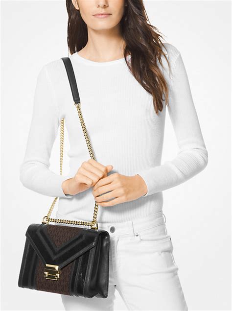 Whitney Large Logo Convertible Shoulder Bag 